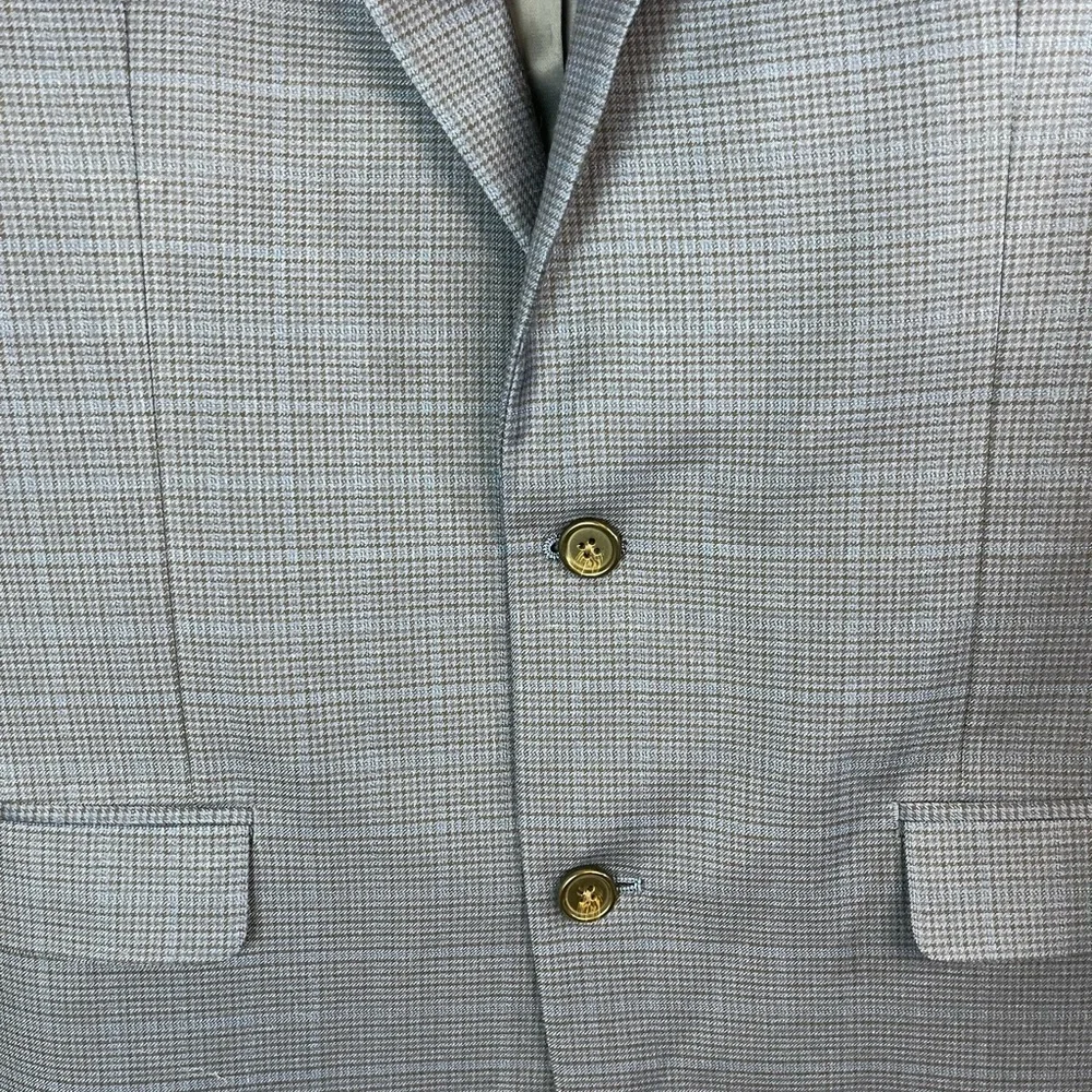 Lauren Ralph Lauren men’s‎ blue plaid two button blazer sport coat size 42 L